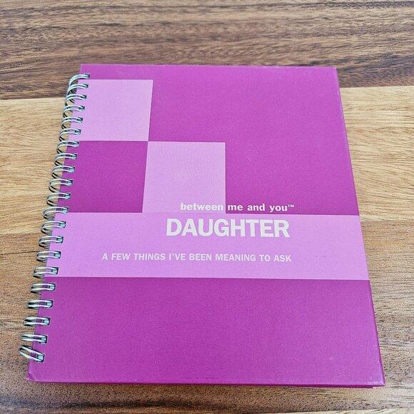 Journal Between Me and You Daughter Blank Spiral Bound Question Pink 2007 Unused - Picture 2 of 8
